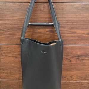 The Row Black Leather Shoulder Bag